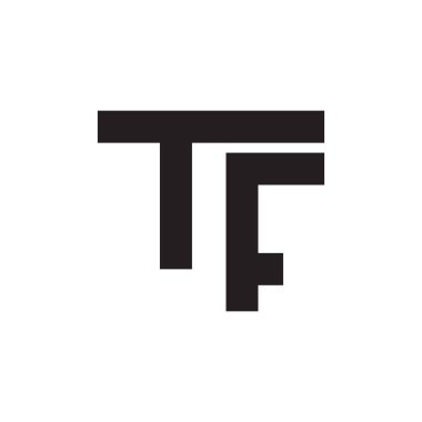 tf ilk harf vektör logosu