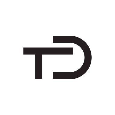 td ilk harf vektör logosu