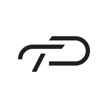 td ilk harf vektör logosu