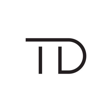 td ilk harf vektör logosu