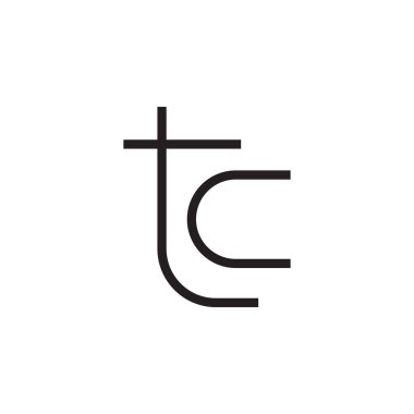 tc ilk harf vektör logosu