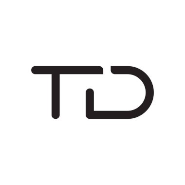 td ilk harf vektör logosu