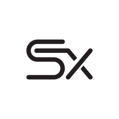 sx ilk harf vektör logosu
