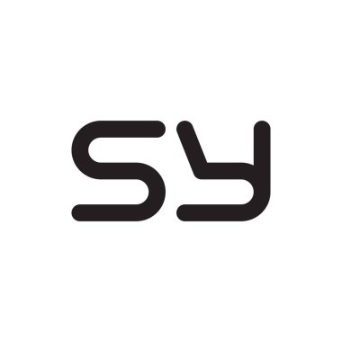 sy ilk harf vektör logosu
