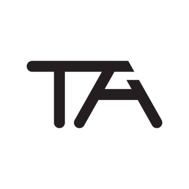 ta ilk harf vektör logosu