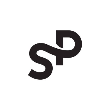 sp ilk harf vektör logosu