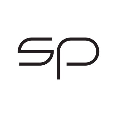 sp ilk harf vektör logosu