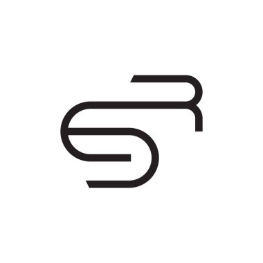 Sr ilk harf vektör logosu