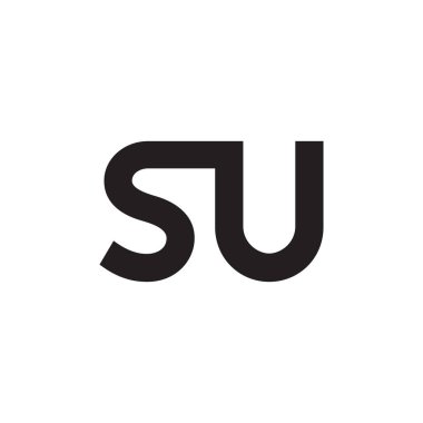 su ilk harf vektör logosu