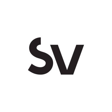 sv ilk harf vektör logosu