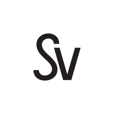 sv ilk harf vektör logosu