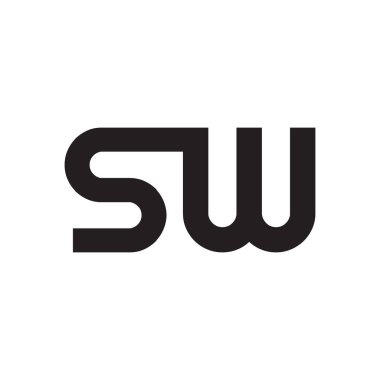 sw ilk harf vektör logosu