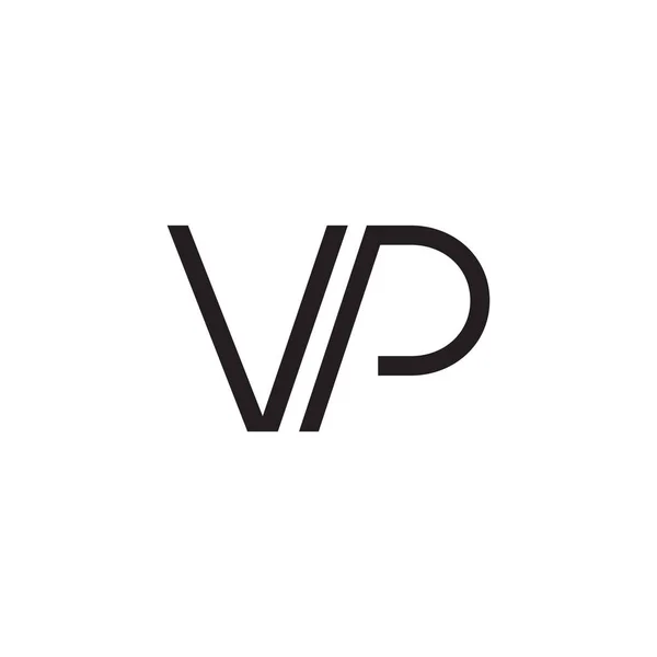 Vp ilk harf vektör logosu
