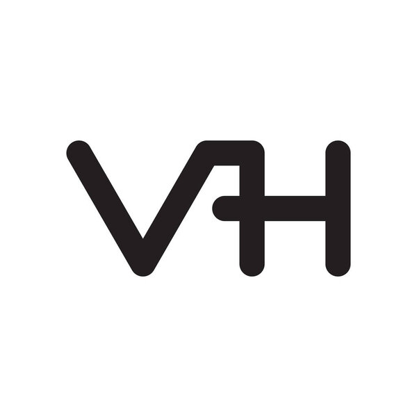 vh initial letter vector logo