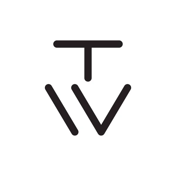 Tw初始字母向量标志 — 图库矢量图片