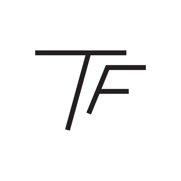 Tf初期文字ベクトルロゴ — ストックベクタ