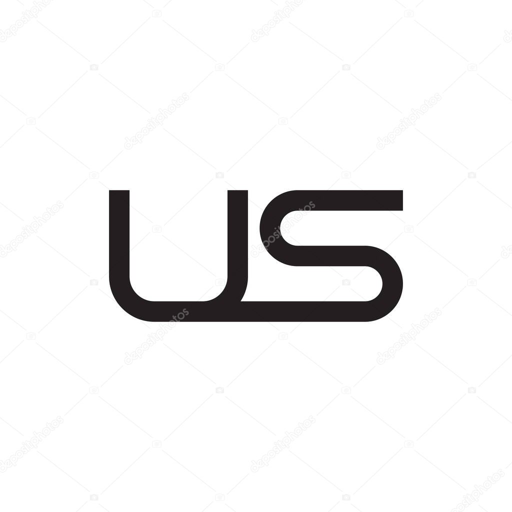 Us initial letter vector logo