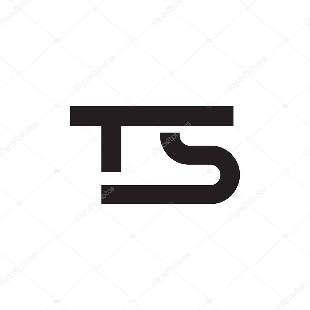 ts initial letter vector logo