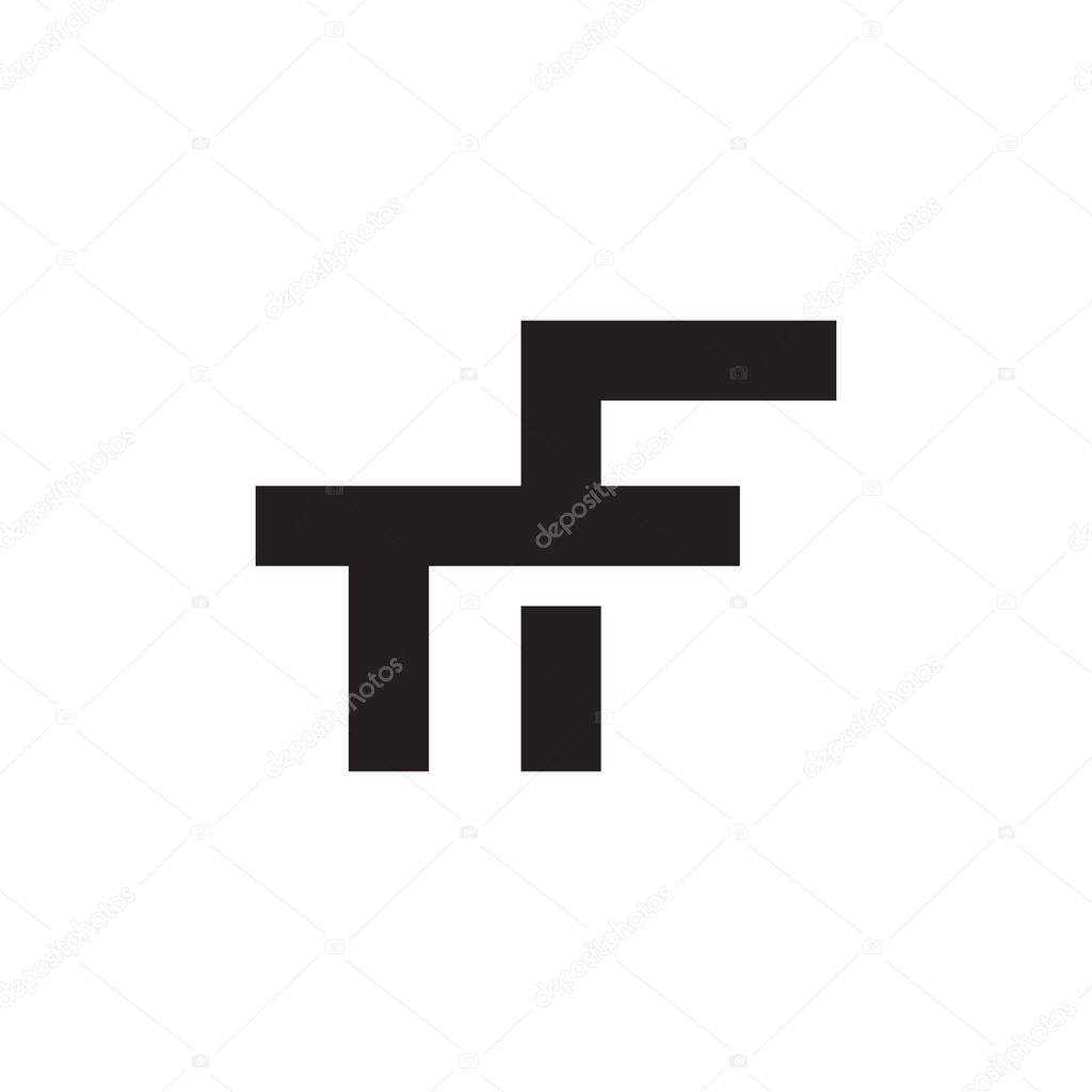 Tf initial letter vector logo