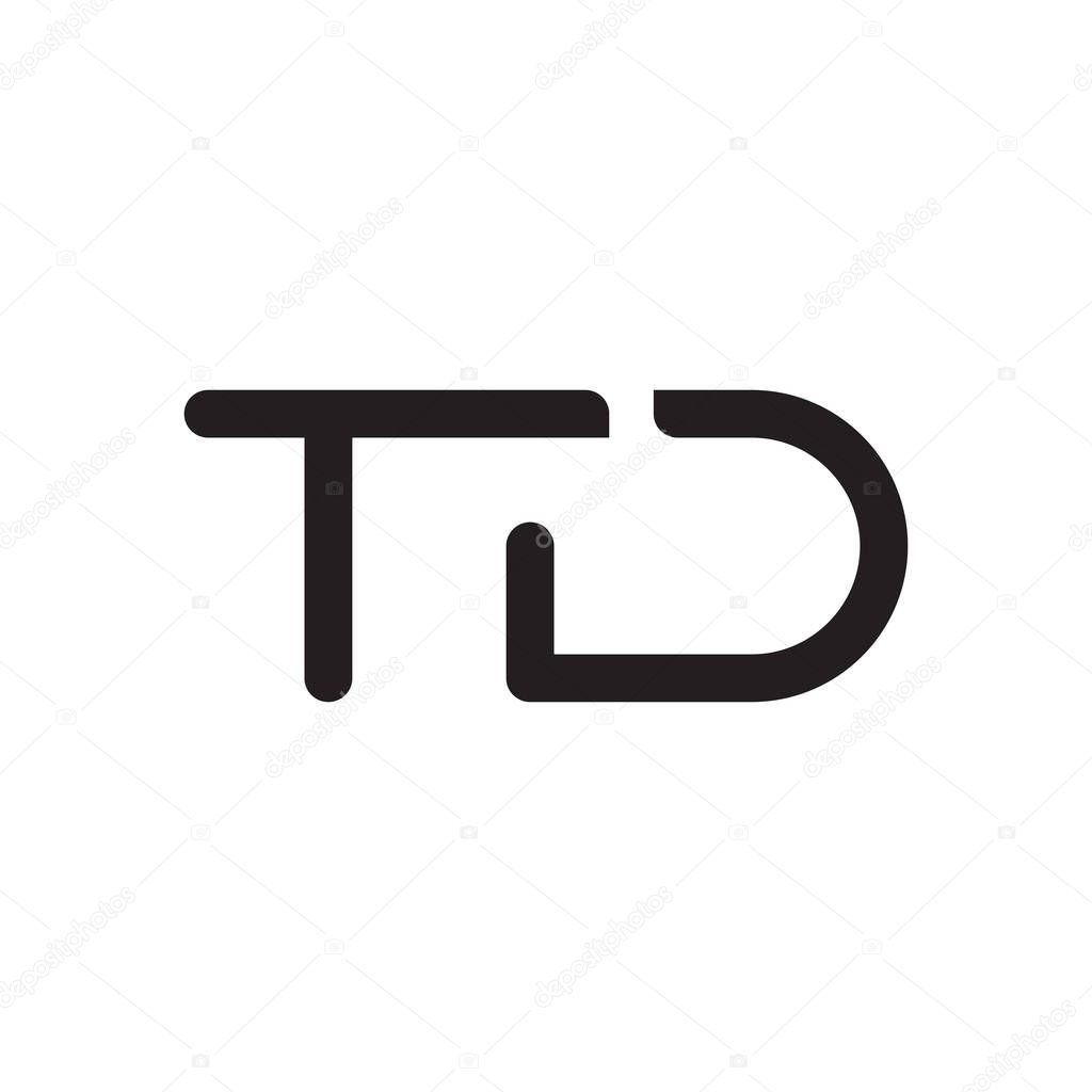 td initial letter vector logo
