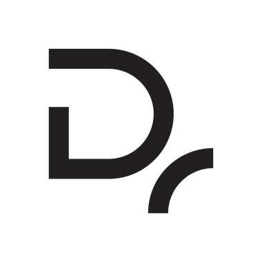 dr ilk harf vektör logosu