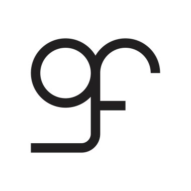 gf ilk harf vektör logosu
