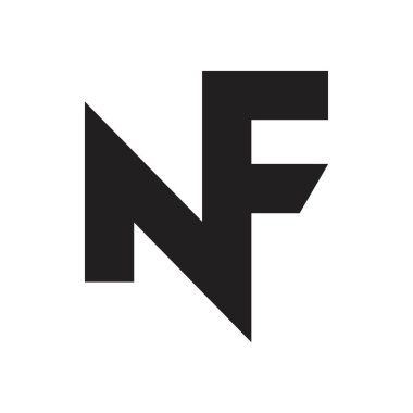 nf ilk harf vektör logosu