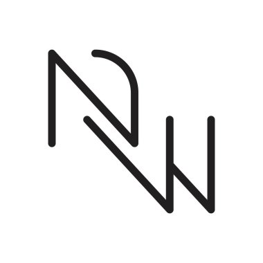 Şimdi ilk harf vektör logosu