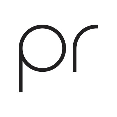 pr ilk harf vektör logosu