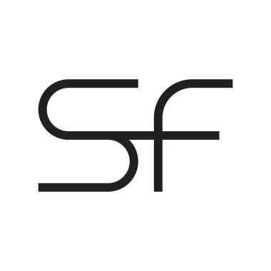 sf ilk harf vektör logosu