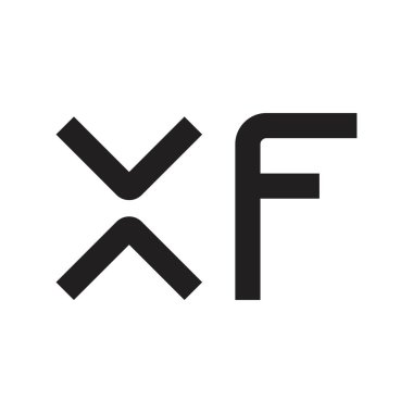 xf ilk harf vektör logosu