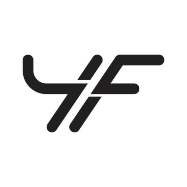 yf ilk harf vektör logosu