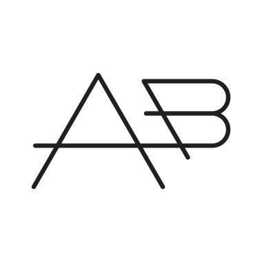 ab ilk harf vektör logosu