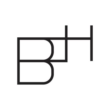 bh ilk harf vektör logosu