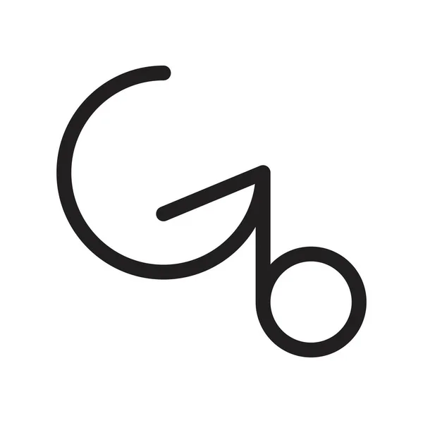 Gb初期文字ベクトルロゴ — ストックベクタ