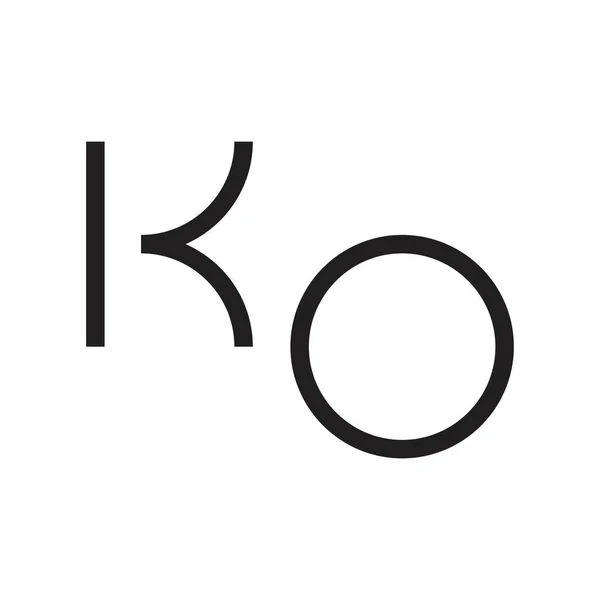 Ko初始字母向量标识 — 图库矢量图片