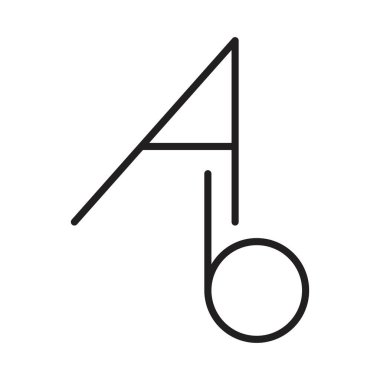ab ilk harf vektör logosu
