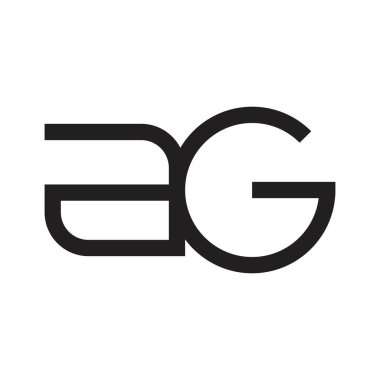ag ilk harf vektör logosu