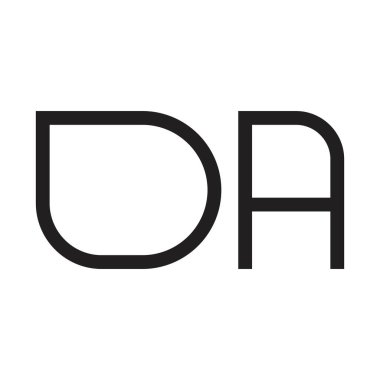 da ilk harf vektör logosu