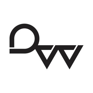 dw ilk harf vektör logosu