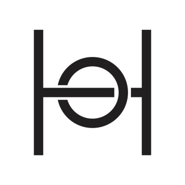 ho ilk harf vektör logosu