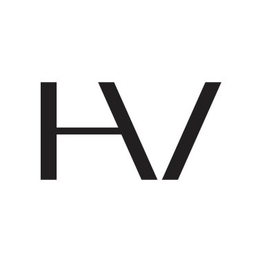 hv ilk harf vektör logosu