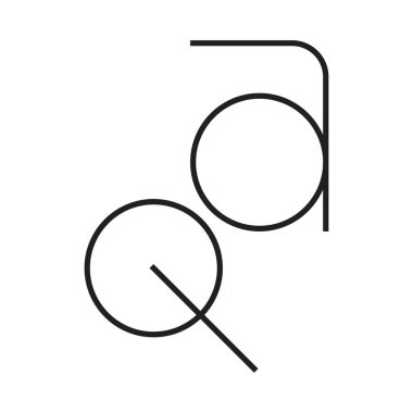 qa ilk harf vektör logosu