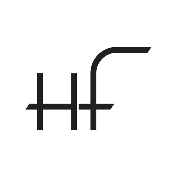 Hf初始字母向量标识 — 图库矢量图片
