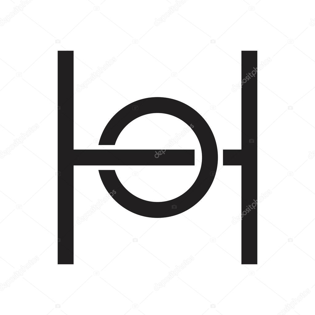ho initial letter vector logo
