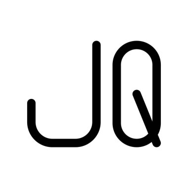 jq ilk harf vektör logosu