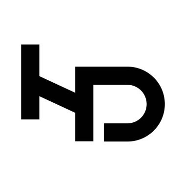 hd ilk harf vektör logosu