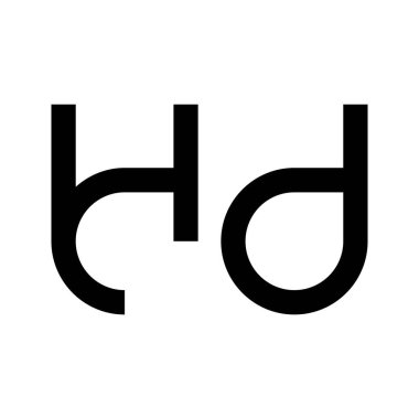 hd ilk harf vektör logosu