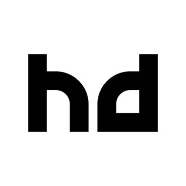 hd ilk harf vektör logosu