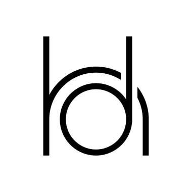 hd ilk harf vektör logosu